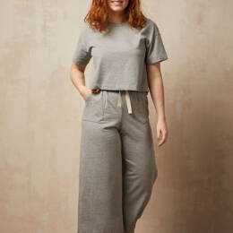 Pantalon Large - Gris - Terracotta - Femme