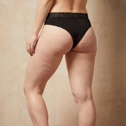 Tanga dentelle - Noir - Femme