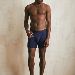 Boxer long en Coton BIO - Bleu Minuit - Homme