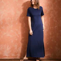Robe maxi - Marine - Femme