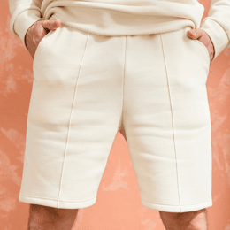 Short molleton - Ecru - Blanc - Homme