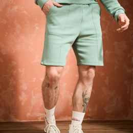 Short molleton - Sauge - Homme