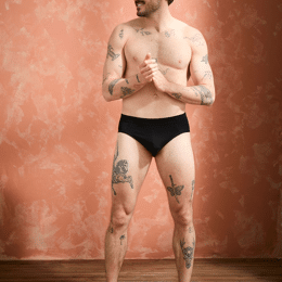 Slip coton modal - Noir - Homme