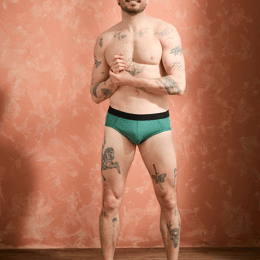 Slip coton modal - Vert Anglais - Homme