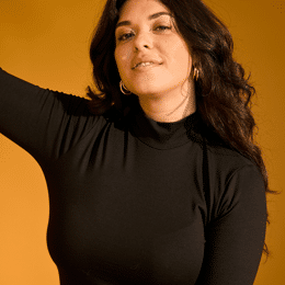 Body coton modal manches longues - Col montant - Femme