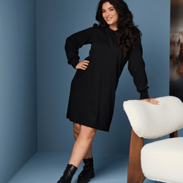 La petite robe manches longues - Noire - Femme