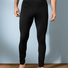 Legging en Laine Mérinos - Noir - Homme