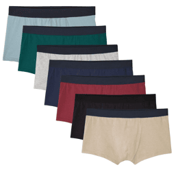 7x Boxers courts en Coton BIO - 7 couleurs - Multicouleur  - Homme