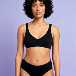 Culotte menstruelle flux léger à moyen - Noir - Femme