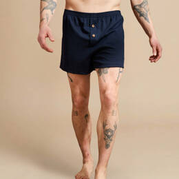 Caleçon court Lin - Coton BIO - Marine - Homme