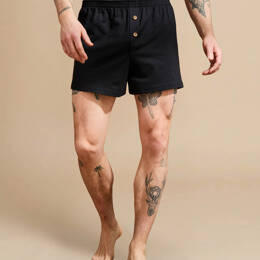 Caleçon court Lin - Coton BIO - Noir - Homme