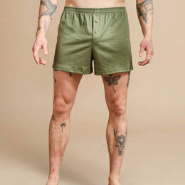 Caleçon court Lin - Coton BIO - Kaki - Homme
