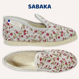 SABAKA Charentaises Femme Lin Semelle feutre laine