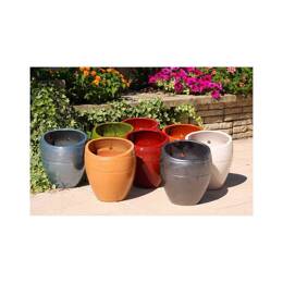 Tipi Demi-pot jardinière balconnière à poser ou suspendre Mix