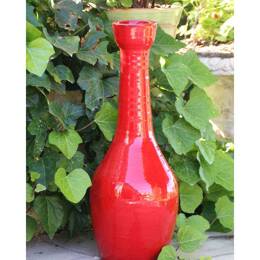 Poterie style égyptien forme jarre arrondie col étroit - Mali Rouge C