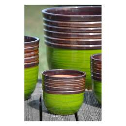 Pot en terre cuite Massaya Vert et marron - Bois et Nature