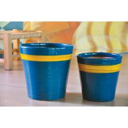 Vase droit Odyssée Bleu et Jaune - Fashion’s Pop