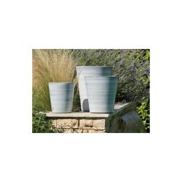 Pot artisanal cuvier haut en terre cuite forme en V Gris - Sydney - Poterie