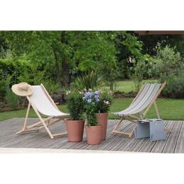 Pot artisanal cuvier haut en forme de V Rose Mat - Sydney