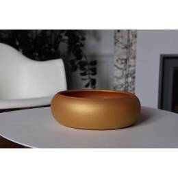 Coupe vasque basse lisse émaillée doré mat - Plume Mat’essence Gold - Poterie