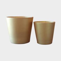 Vase droit Odyssée doré Mat'essence Gold