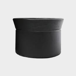 Vase droit artisanal cylindrique col évasé Moreï noir Mat'essence Bl - Poterie