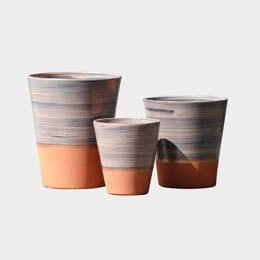 Pot artisanal cuvier haut en forme de V Gris Nude - Sydney Nude