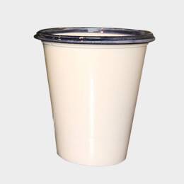 Pot en terre cuite forme cuvier en V large rebord Baobab noir et