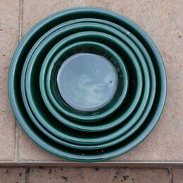 Pot rond large en terre cuite forme U vert jade - Cancale Jade