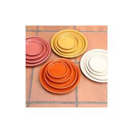 Soucoupe Ronde A Fleur de Peau Crème D18