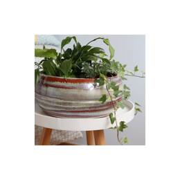 Pot bas et large forme coupe ronde - Mélilo Crème Noisette