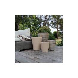 Grand Pot Haut et Droit Sydney Crème Noisette - Poterie