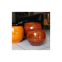 Pot rond large et profond sur plateforme - Bahia Savane