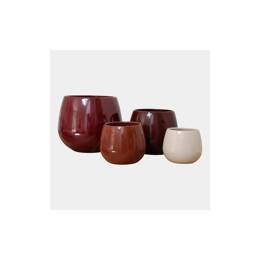 Pot en terre cuite rond et large en forme de U Cancale Chocolats & - Poterie