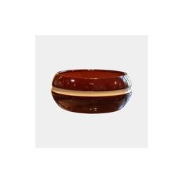 Pot bas et large forme de coupe ou vasque ronde Mélilo Chocolats et