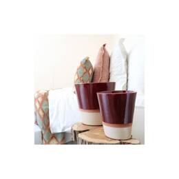 Vase droit - Odyssée Chocolat & Cerise Noire