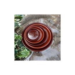 Soucoupe Ronde Chocolats et Cerise noire D18 - Poterie
