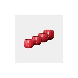Pot en terre cuite rond et large en forme de U Cancale Rouge