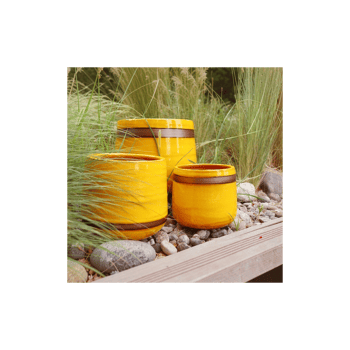 Pot de fleurs jaune et bronze Ibiza Sunshine - Saint Tropez Ibiza