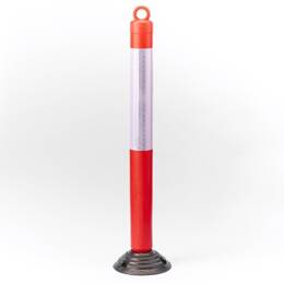 Mottez poteau de signalisation sur base flexible avec anneau passe