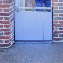 Barriere anti inondation modulable pour protéger les maisons,