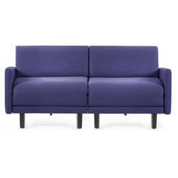 Canapé lit Français 2 Places ROLLER DUO 140 LARGE accoudoirs amovibles Velours-côtelé Lisboa / 21 - VERT - Likoolis