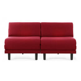 Canapé lit Français 2/3 Places ROLLER DUO 160 SMALL sans accoudoirs Tissu-Bouclette / 6 - BLANC - Likoolis