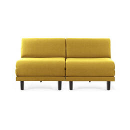 Canapé lit Français 2 Places ROLLER DUO 140 SMALL sans accoudoirs Velours-côtelé Lisboa / 5 - BEIGE - Likoolis