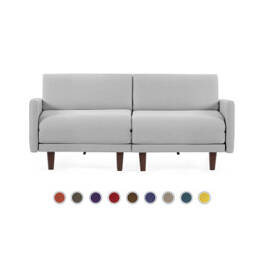 Canapé lit Français 2/3places PACHA DUO 160 LARGE accoudoirs amovibles Tissu / GRIS CLAIR - Filo - Light grey - Likoolis