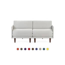 Canapé lit Français 2Places ROLLER DUO 160 MEDIUM accoudoirs amovibles Tissu / GRIS CLAIR - Filo - Light grey - Likoolis