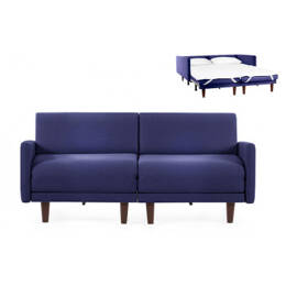 Canapé lit Français 2/3places PACHA DUO 140 LARGE accoudoirs amovibles Tissu / BLEU MARINE - Filo - Blue - Likoolis