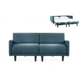 Canapé lit Français 2/3places PACHA DUO 140 LARGE accoudoirs amovibles Tissu / VERT  AQUAMA - Filo - Vert - Likoolis