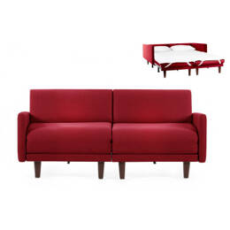 Canapé lit Français 2/3places PACHA DUO 160 LARGE accoudoirs amovibles Tissu / ROUGE - FIlo - Red - Likoolis
