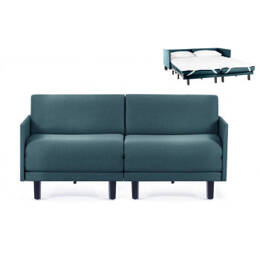 Canapé lit Français 2Places ROLLER DUO 140 MEDIUM accoudoirs amovibles Tissu / VERT  AQUAMA - Filo - Vert - Likoolis
